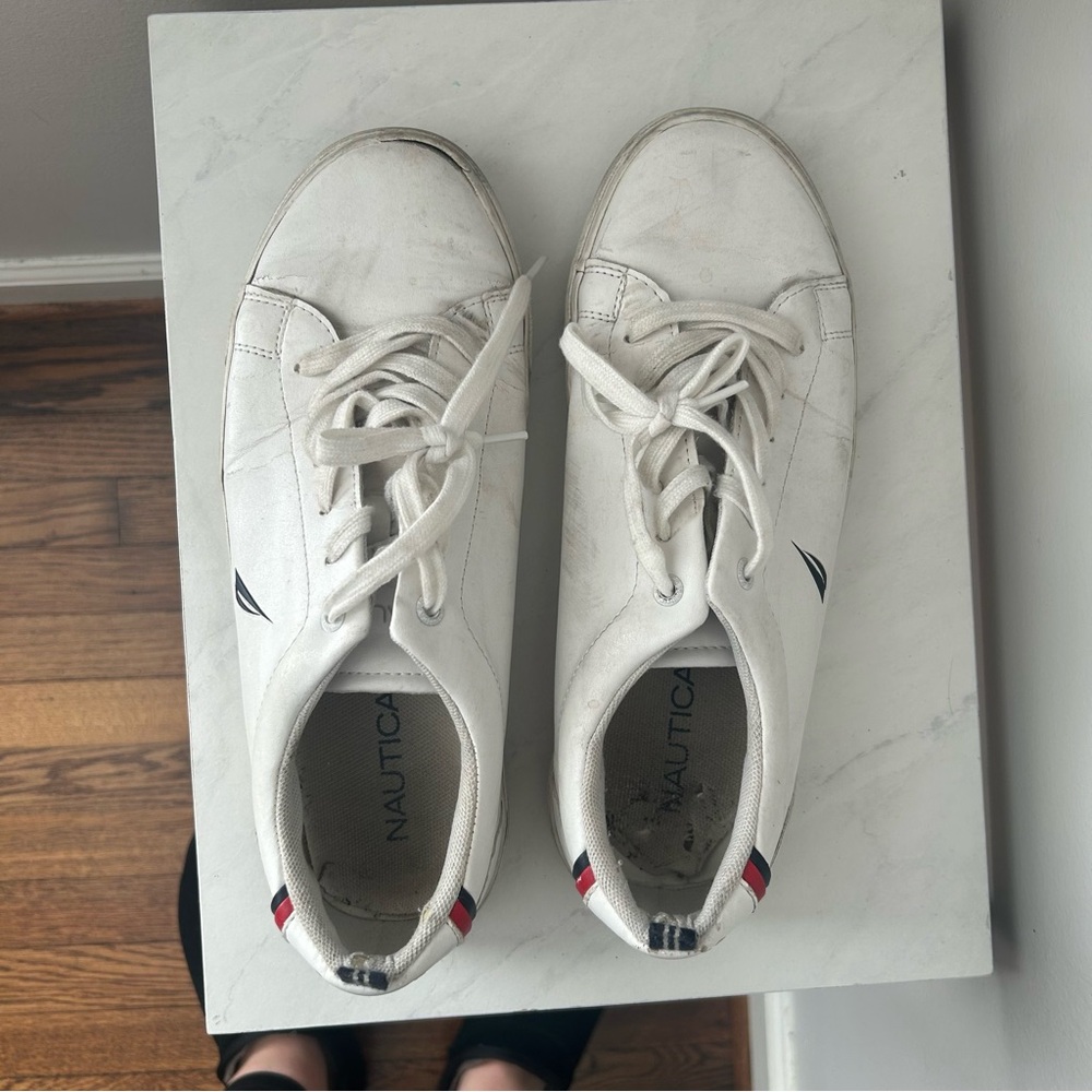 Nautica White Leather Sneakers